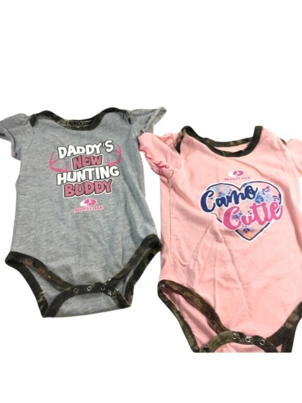 Mossy Oak Baby Body Suits Lot of 2 Hunting Inspired With Camo Size 18 Months
